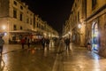 DUBROVNIK, CROATIA - MAY 30, 2019: People walk at Stradun street in the old town of Dubrovnik, Croat Royalty Free Stock Photo
