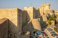 Dubrovnik, Croatia - 20.10.2018: Minceta Tower and Dubrovnik medieval old town city walls at sunset time, Croatia Royalty Free Stock Photo