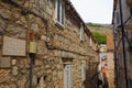 Dubrovnik, Croatia, 08.14. 2022. Narrow streets of the ancient town. The facades of the houses are made of marble and Royalty Free Stock Photo