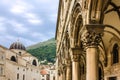 Dubrovnik, Croatia. Okd town ancient architecture - loggia and c