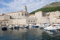 Dubrovnik Croatia Old City Walls with Marina Royalty Free Stock Photo