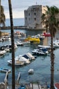 Dubrovnik / Croatia : Sailing boats at Saint John Fortress and the Old port in the Adriatic Sea in Dubrovnik, Croatia Royalty Free Stock Photo