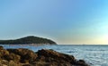 Dubrovnik / Croatia - September 09 2014: Group of people are kayaking in the bay of Dubrovnik. Royalty Free Stock Photo