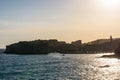 Dubrovnik Croatia During Sunset View Over Old Town Cityscape Beautiful European Vacation Destination Historic Fortress Royalty Free Stock Photo