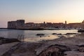 Dubrovnik Croatia During Sunset View Over Old Town Cityscape Beautiful European Vacation Destination Historic Fortress Royalty Free Stock Photo