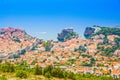 Dubrovnik, Croatia, top view. Old Town Dubrovnik view from the top of Mount Srd. Beautiful sunny summer day. Royalty Free Stock Photo