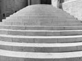 Dubrovnik, Croatia, View of the street of St. Dominic, stairs of the Church of St. Dominic. Sightseeing and tourism