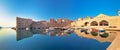 Dubrovnik harbor and city walls morning panoramic view Royalty Free Stock Photo