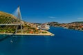Dubrovnik harbor with Franjo Tudjman bridge,Dalmatia,Croatia,Europe Royalty Free Stock Photo
