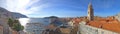 Dubrovnik harbor with Lokrum Island in the distance Royalty Free Stock Photo