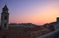 Sunset Over Dubrovnik Walls - Croatia Royalty Free Stock Photo