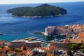 Dubrovnik Lokrum island in background ,Croatia