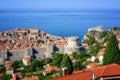 Dubrovnik medieval old town and city walls, Croatia Royalty Free Stock Photo