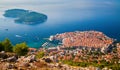 Dubrovnik medieval Old town and Lokrum island Royalty Free Stock Photo