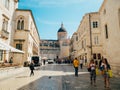 Dubrovnik Old Town, Croatia. Inside the city, views of streets a Royalty Free Stock Photo