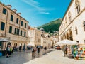 Dubrovnik Old Town, Croatia. Inside the city, views of streets a Royalty Free Stock Photo