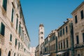 Dubrovnik Old Town, Croatia. Inside the city, views of streets a Royalty Free Stock Photo