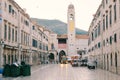 Dubrovnik Old Town, Croatia. Inside the city, views of streets a Royalty Free Stock Photo
