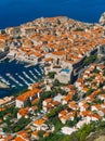 Dubrovnik Old Town, Croatia. Inside the city, views of streets a Royalty Free Stock Photo