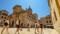 Dubrovnik Old Town, Croatia, June 30, 2023 - crowds of tourists travel through the historic city streets, medieval European