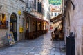 Restaurants in streets in Dubrovnik Old Town