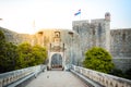 Dubrovnik Old Town Gate at sunrise, Dalmatia, Croatia