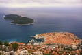 Dubrovnik Old Town and Lokrum island Royalty Free Stock Photo