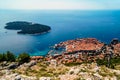 Croatia, Dubrovnik old town and Lopud island Royalty Free Stock Photo