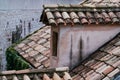 Dubrovnik old town medieval building stone wall background and roof Royalty Free Stock Photo