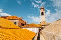 Dubrovnik old town medieval city walls road in Croatia Royalty Free Stock Photo