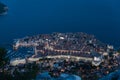 Dubrovnik old town at night Royalty Free Stock Photo