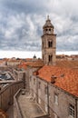 Dubrovnik old town on stormy day, Croatia Royalty Free Stock Photo