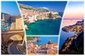 Dubrovnik postcard collage, famous tourist destination in Dalmatia