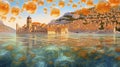 Dubrovnik Skyline from the Sea Diamond Painting Kit