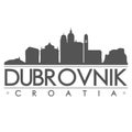 Dubrovnik Skyline Silhouette Design City Vector Art