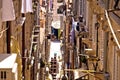 Dubrovnik steep narrow colorful street view