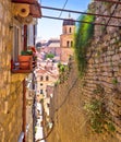 Dubrovnik steep narrow street view