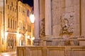 Dubrovnik Stradun street Onofrio Fountain detail evening view Royalty Free Stock Photo