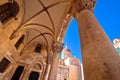 Dubrovnik street historic architecture and arches view