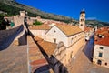 Dubrovnik walls and Stradun street view