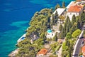 Dubrovnik waterfront and beach villas aerial view