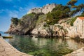 Dubrovnik West Pier and the medieval Fort Lovrijenac