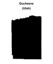Duchesne outline map Royalty Free Stock Photo