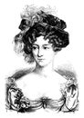 Duchess of Berry, vintage engraving