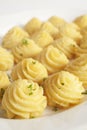 Duchess Potatoes on White Royalty Free Stock Photo