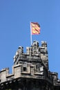 Duchy of Lancaster flag flying Lancaster Castle