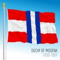 Duchy of Modena historical naval flag, Italy