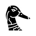 duck animal zoo glyph icon vector illustration Royalty Free Stock Photo