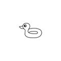 Duck black sign icon. Vector illustration eps 10