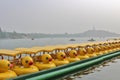 Duck boats in Beihai Park in Beiing Royalty Free Stock Photo